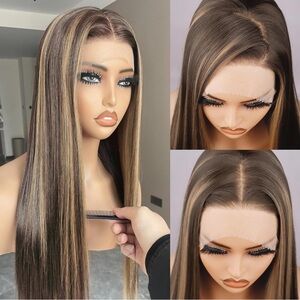 Brand New BLL Highlight Wig - 26" Glueless Lace Front (Honey Brown 4/30)